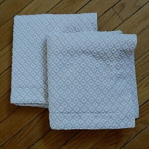 SFERRA Standard Pillow Case Beige Geometric Woven Cotton Portugal Pair 2X